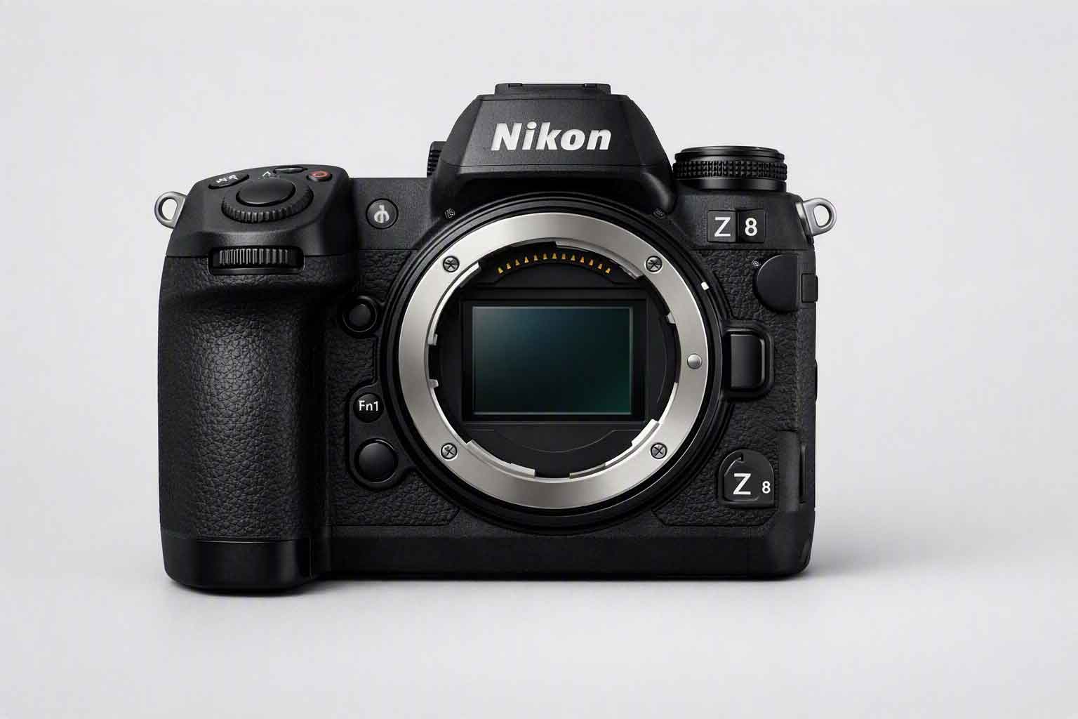 Nikon Z8 full-frame mirrorless camera front view.